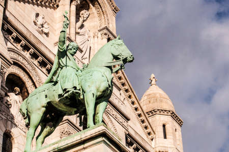  details of the facade of Sacre Couer in Paris, Franceの写真素材