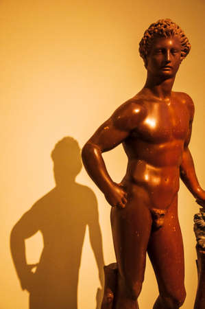 classic statue inside the Archaelogical Museum of Naples, Italyのeditorial素材