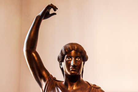 classic statue inside the Archaelogical Museum of Naples, Italyのeditorial素材