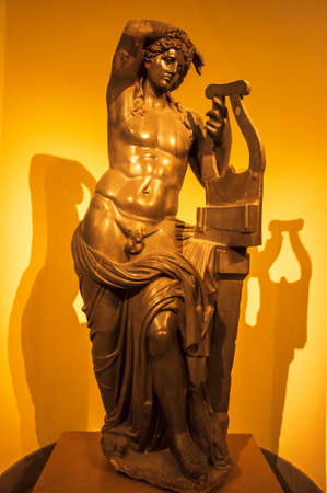 classic statue inside the Archaelogical Museum of Naples, Italyのeditorial素材
