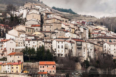 the old italian village of Rivisondoli in Abruzzo Region, Italy