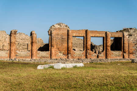 Roman archeologic ruins of the lost city of  Pompeii,  Italyのeditorial素材
