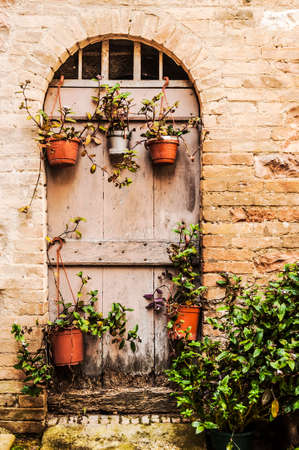 italian door in the small village, Italyのeditorial素材