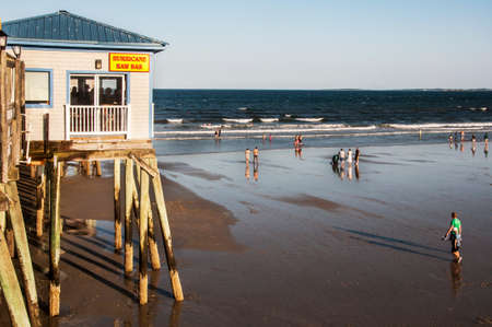OLD ORCHARD BEACH - JULY 22: seascape on the Maine coastline on July 22, Old Orchard Beach, Maine 2012のeditorial素材