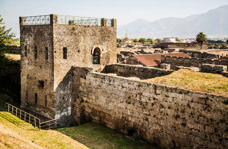 Roman archeologic ruins of the lost city of  Pompeii,  Italyの写真素材