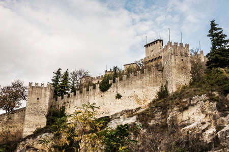 fortress and wall of San Marino Republicのeditorial素材
