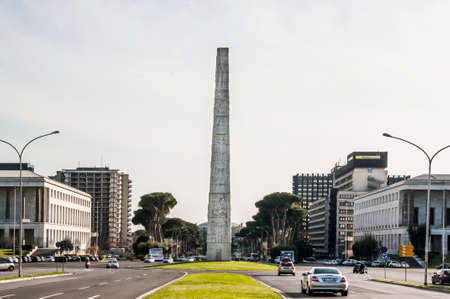 ROME March 29: modern architecture in Eur district on March 29 2014 in Rome Italyのeditorial素材