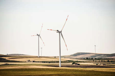 series of wind turbines on the italian landsdape