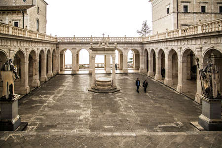 CASSINO - MAY 5: inside the historical abbey on the mount of Monte Cassino on May 5, 2015 in...