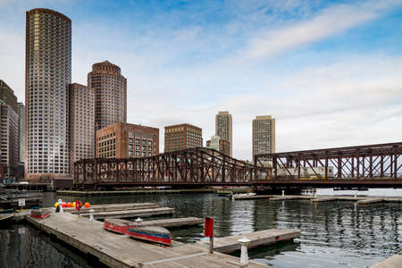 BOSTON - DECEMBER 13: of Old Street near Chinatown on December 13, 2015 in Boston MAのeditorial素材
