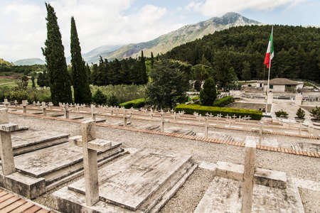 Polish WWII Cemetary in Monte Cassino, Italyのeditorial素材
