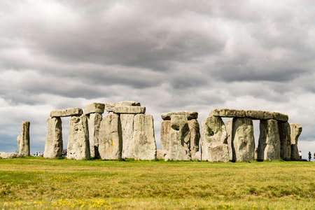 Stonehenge an ancient prehistoric stone monument near Salisbury, Wiltshire, UK. It was built anywhere from 3000 BC to 2000 BC.の写真素材