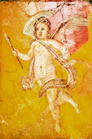 Roman fresco from Pompeii houses, Archaeological Museum in Naples