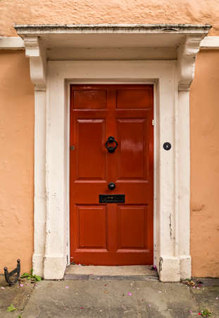 British door in an old village in south of Englandの写真素材