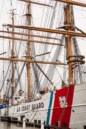 NEW LONDON, RI, USA - AUGUST 13: USS Eagle, a decommissioned United States Coast Guard Cutter...