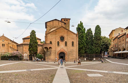 BOLOGNA - JUNE 25: Santo Stefano churches, called also the Seven Sisters on June 25, 2017 in Bologna, Italyのeditorial素材