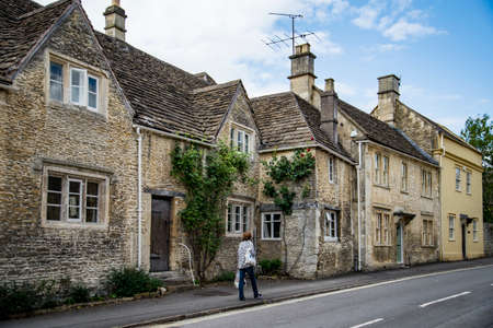 Street in the market town of Corsham England, UK, which was also used for the filming location of the BBC drama Poldark.のeditorial素材