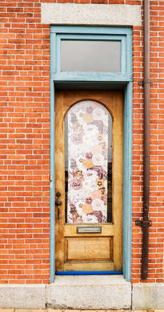 Front Door of a New England house in Portsmouth, New Hampshireの写真素材