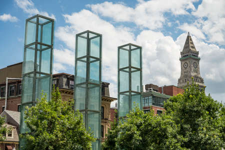 Towers of the Holocaust Memorial in Boston, MA, USA