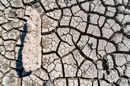 Drought, earth cracks, natural disaster in the south of Italy