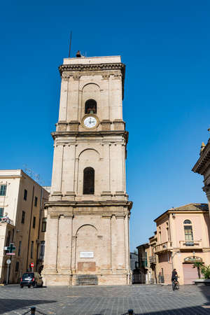 LANCIANO, ITALY - OCTOBER 11, 2014: Cathedral tower, the Basilica, of the city of Lanciano in Abruzzo Italyのeditorial素材