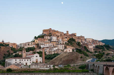 Corigliano Calabro, Cosenza district, The Ducal castle and the historic center of the town, Calabria, Italy, Europeの写真素材