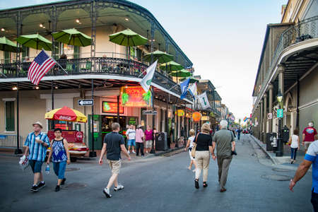 NEW ORLEANS, LA - OCTOBER 17:Historic house in the French Quarter, Bourbon Street, on October 17, 2016 in New Orleans LAのeditorial素材