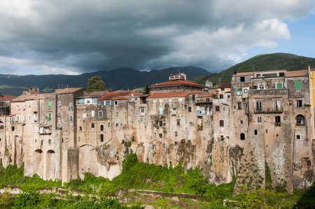 View of the southern village of St. Agata de' Goti in Italyの写真素材