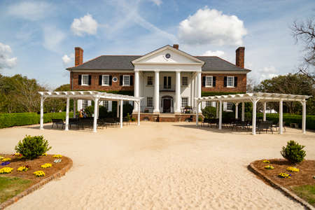 CHARLESTON SC - MARCH 30, 2019: Boone Hall Plantation, old traditional farmhouse near Charleston in...