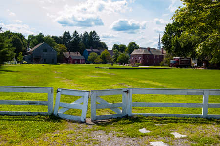 PORTSMOUTH, NH - JULY 30, 2008: The historic Strawbery Banke Museum, ofl colonial installation in New Hampshireのeditorial素材