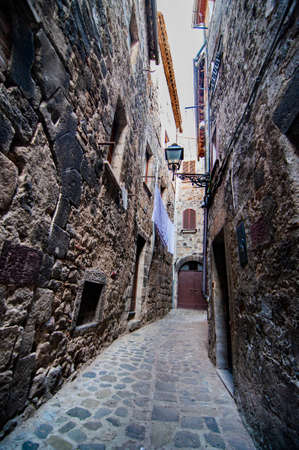 historic buildings inthe small village of Bolsena, Italyの写真素材