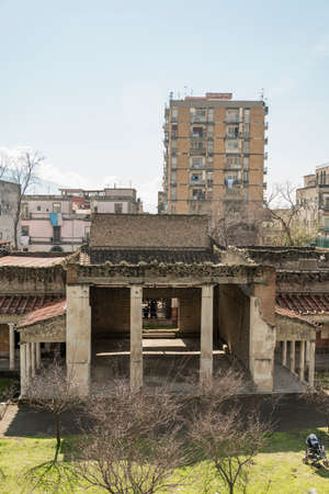 Oplontis Torre Annunziata Italy, Ruins of Poppeas Villaのeditorial素材