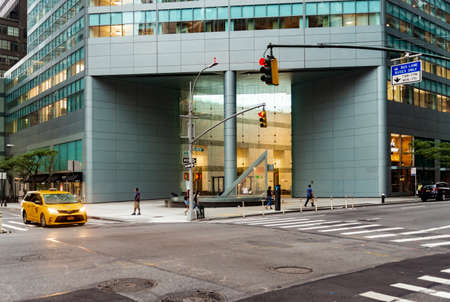 NEW YORK, USA - JULY 16, 2021: Unidentified people on the street of New York at July 16, 2021. At 2010 population of New York City was more than 19 million.のeditorial素材
