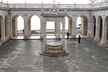 CASSINO, Italy - MAY 5: inside the historical abbey on the mount of Montecassino, Cassino, Italy. The abbey is the oldest one in Europe, founded by St Benecdict.のeditorial素材