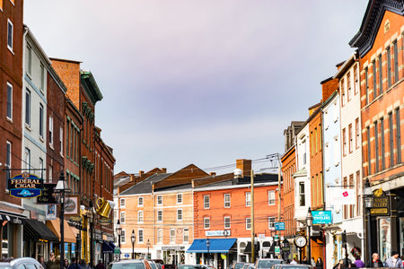 old buildings in the city of Porthsmouth NH, USAのeditorial素材