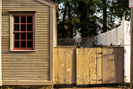 Colored and historic houses in Portsmouth, New Hampshire, USA.の写真素材