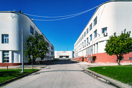 Abandoned buildings of the ex NATO base in Bagnoli Naplesの写真素材