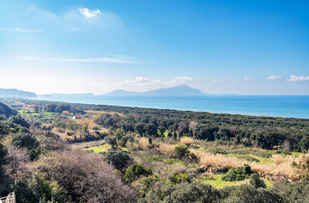 The archaeological city of Cuma first ancient Greek colony on the Italian Peninsula, near Naples. Italyの写真素材