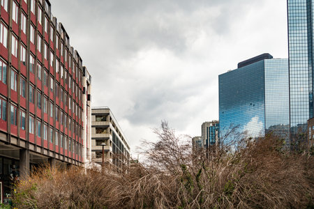 Details of business center Centro Direzionale in Naples, Italyの写真素材