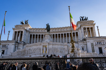View of the Altar of the Fatherland, Called Vittoriano, in Rome, Italy