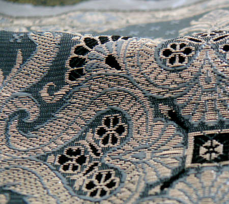 detail of a embroidered indian cloth