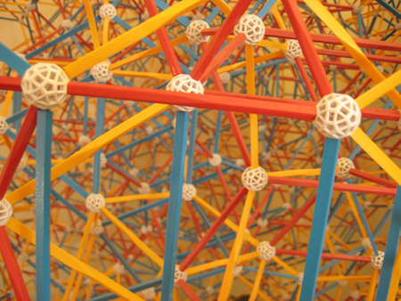 close-up on 3D geometric model