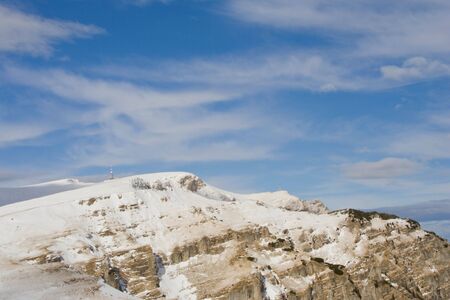 Winter landscape in Bucegi mountainsの写真素材