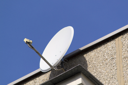White satelite dish antennaの写真素材