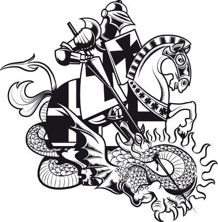 Vector illustration of knightのイラスト素材