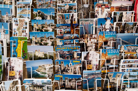 Expositor of touristic postcards from Lisbonの写真素材