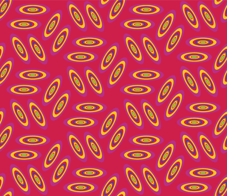 Seamless pink pattern with abstract colorful circlesのイラスト素材