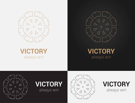 Vector design templates in black, grey and golden colors.のイラスト素材