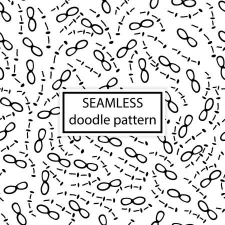 Vector seamless pattern. Hand drawn,doodle,ink, grunge background. Black and white simple design template.のイラスト素材