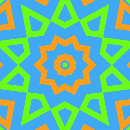 Seamless pattern in arabic style. Muslim, eastern, oriental colorful background. Vector illustration.のイラスト素材